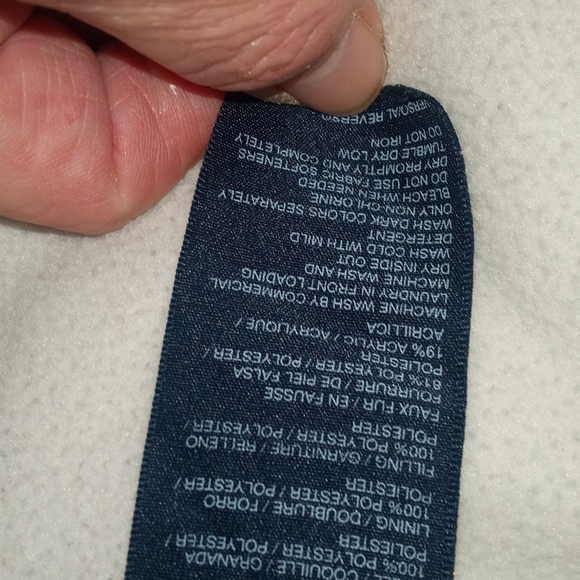 Tommy Hilfiger Navy Puffer Coat with Fur Trim - Picture 8 of 12